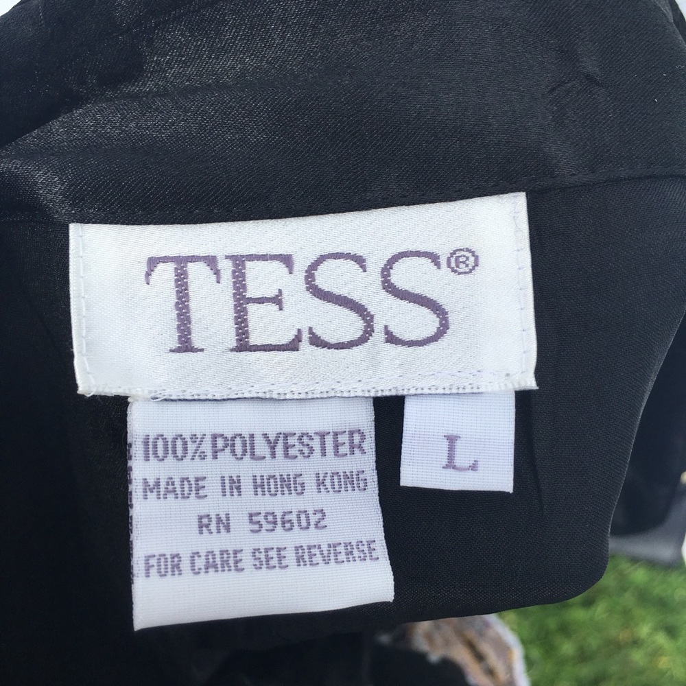 Tess Shiny Deep Black Textured Button Down - image 6